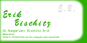 erik bischitz business card